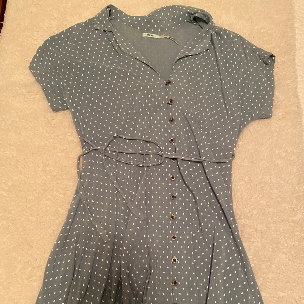 Urban Outfitters white polkadot dress SMALL